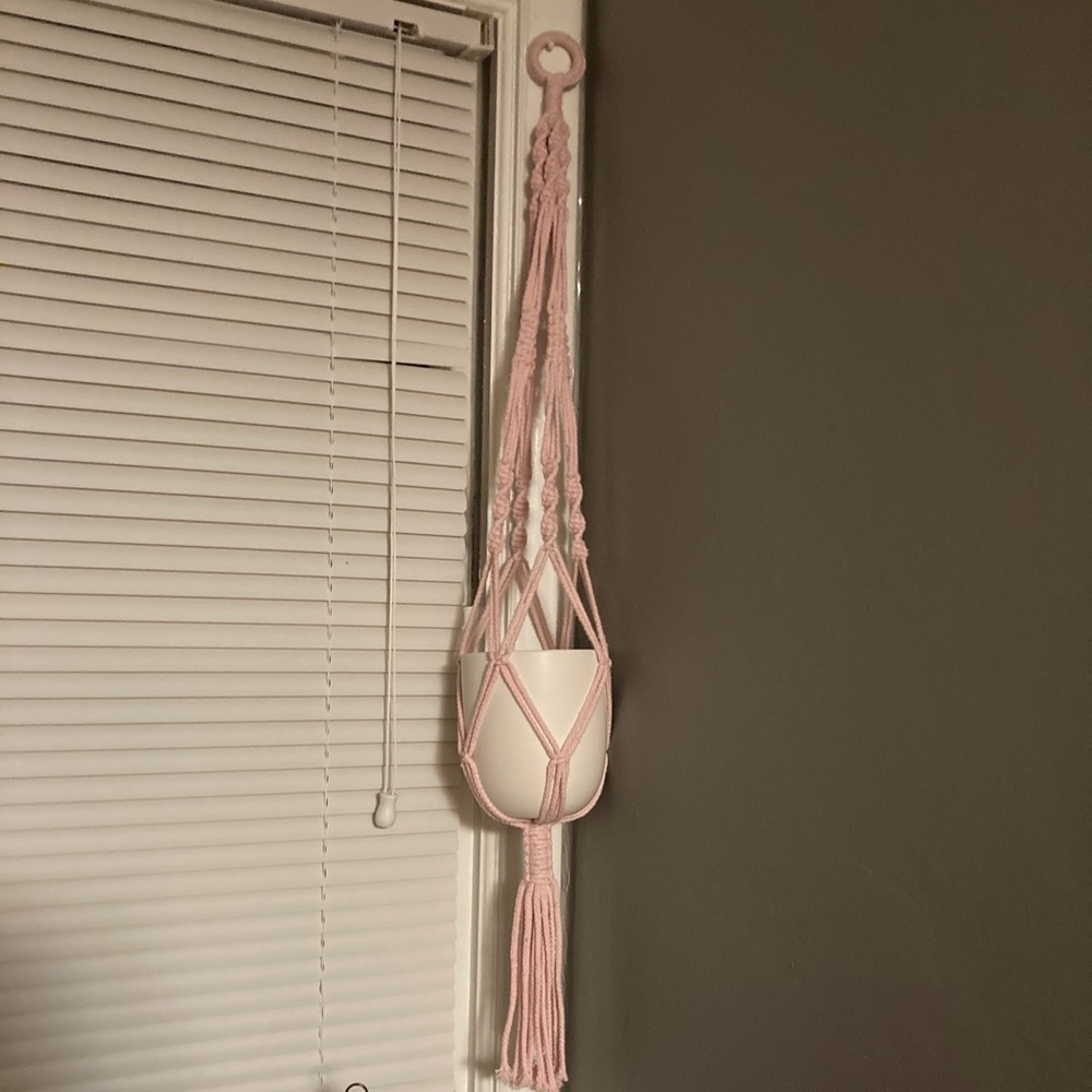 Tassel macrame wall hanger plant